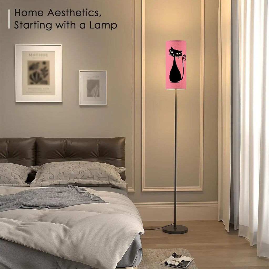 Floor Lamp Modern Standing Lamp (Made in USA) Untitled design Pink Atomic cat lighting