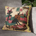 Retro Mid Century Atomic Cat Lounge Pillowcase | Square Pillowcase - COVER ONLY