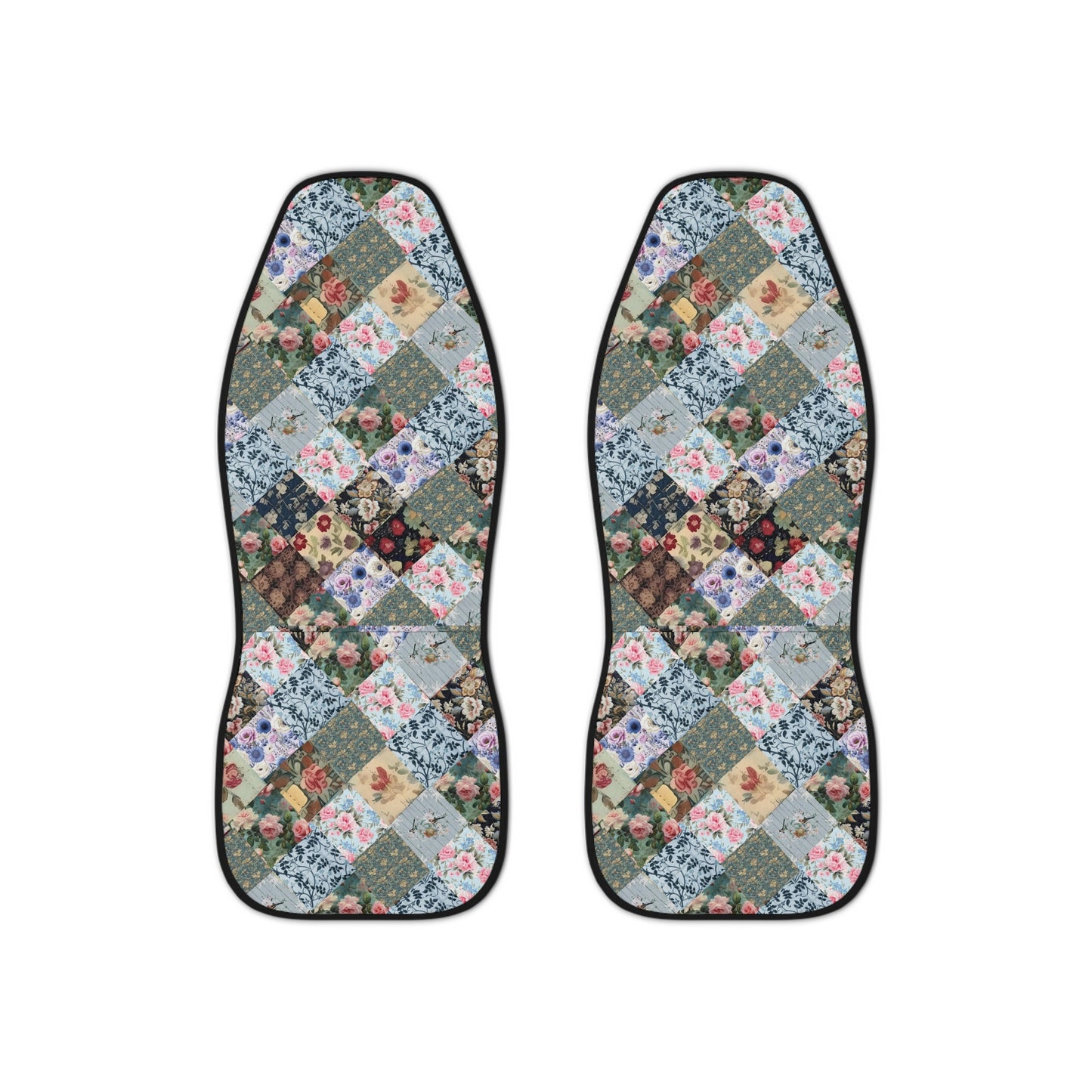 Patchwork LOOK FAUX car seat covers with a touch of shabby chic and William Morris designs