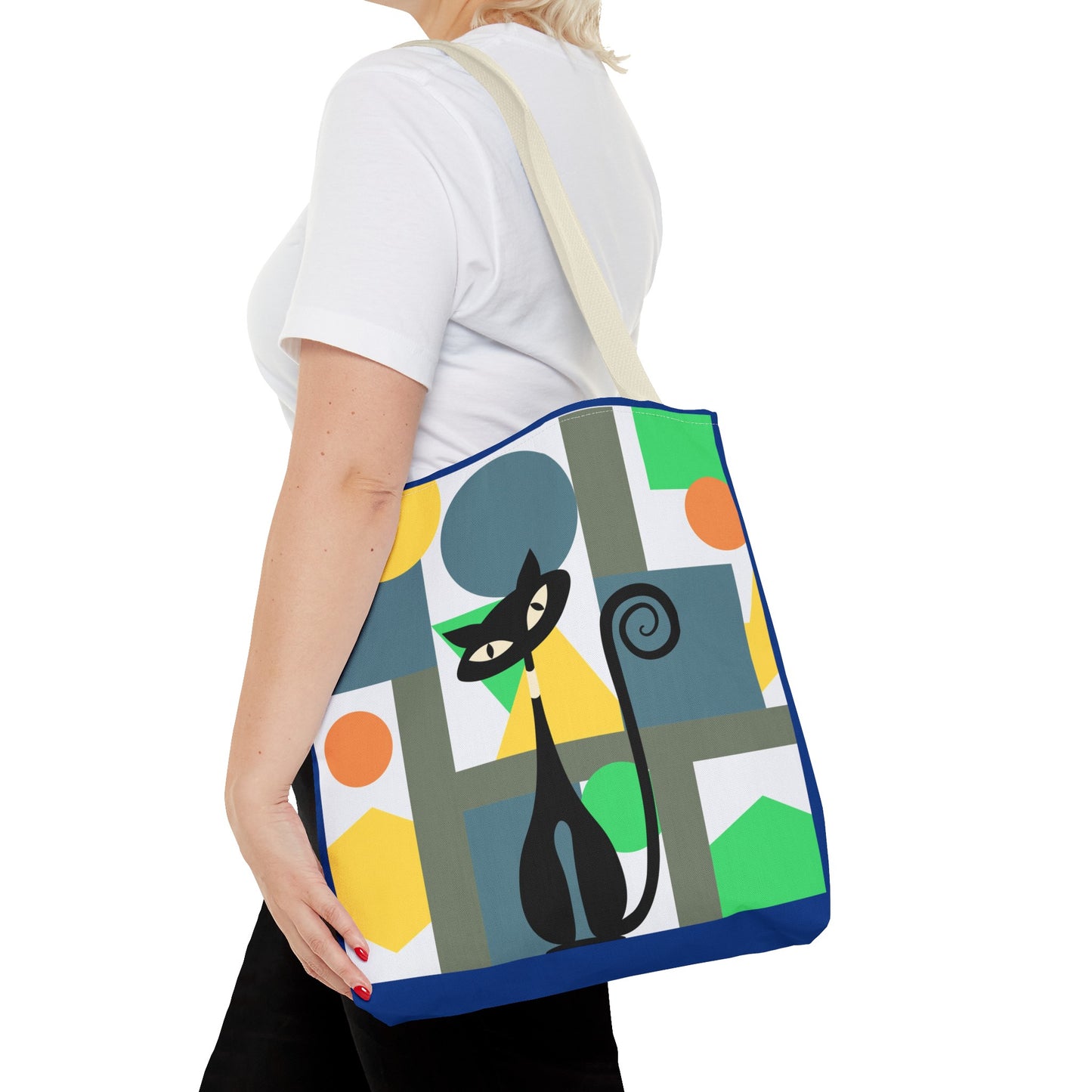 Atomic cat MCM retro Tote Bag, mid century modern, carry bag, beach, shopping tote bag