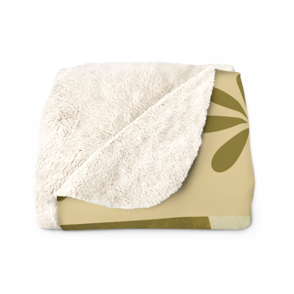 MCM Dachshund Park Scene Sherpa Blanket | Retro City Park Dogs, Cozy Fleece