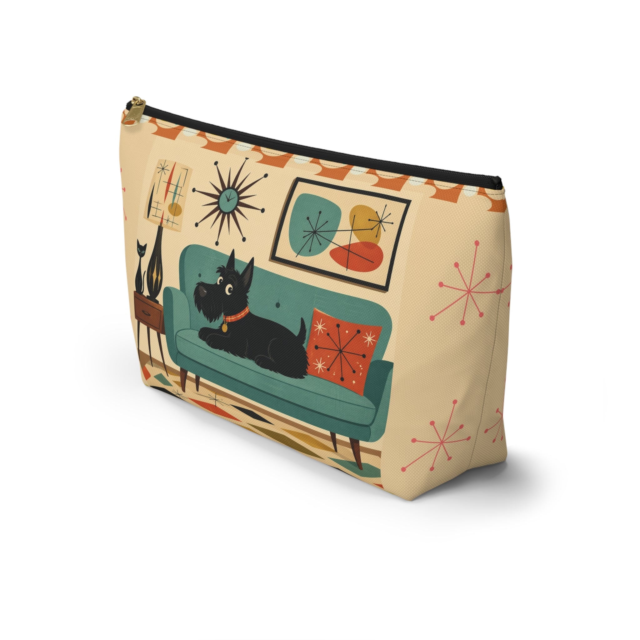 Mid Century Scotty Dog Couch Accessory Pouch