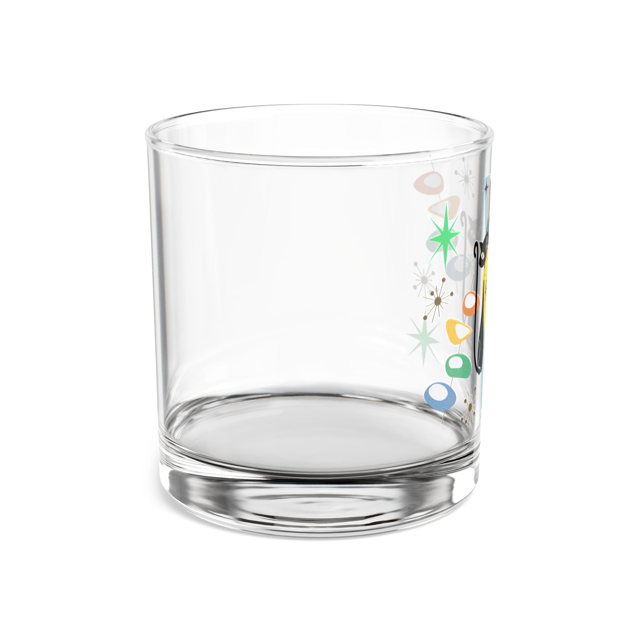 Mid-Century Ornaments 10oz Rocks Glass – Retro Cocktail Glass
