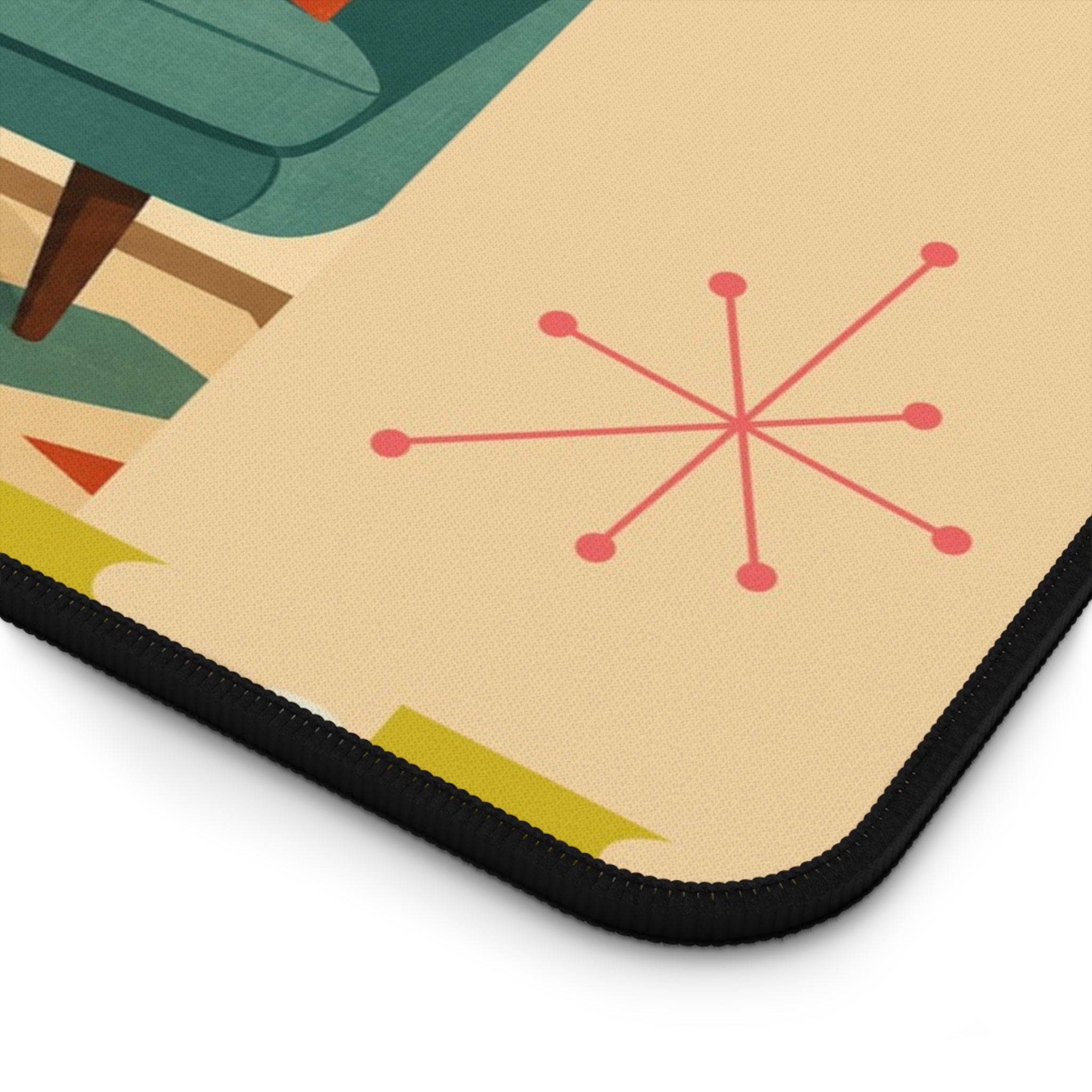 Mid Century Scottish Terrier Desk Mat | Retro Living Room Mouse Pad