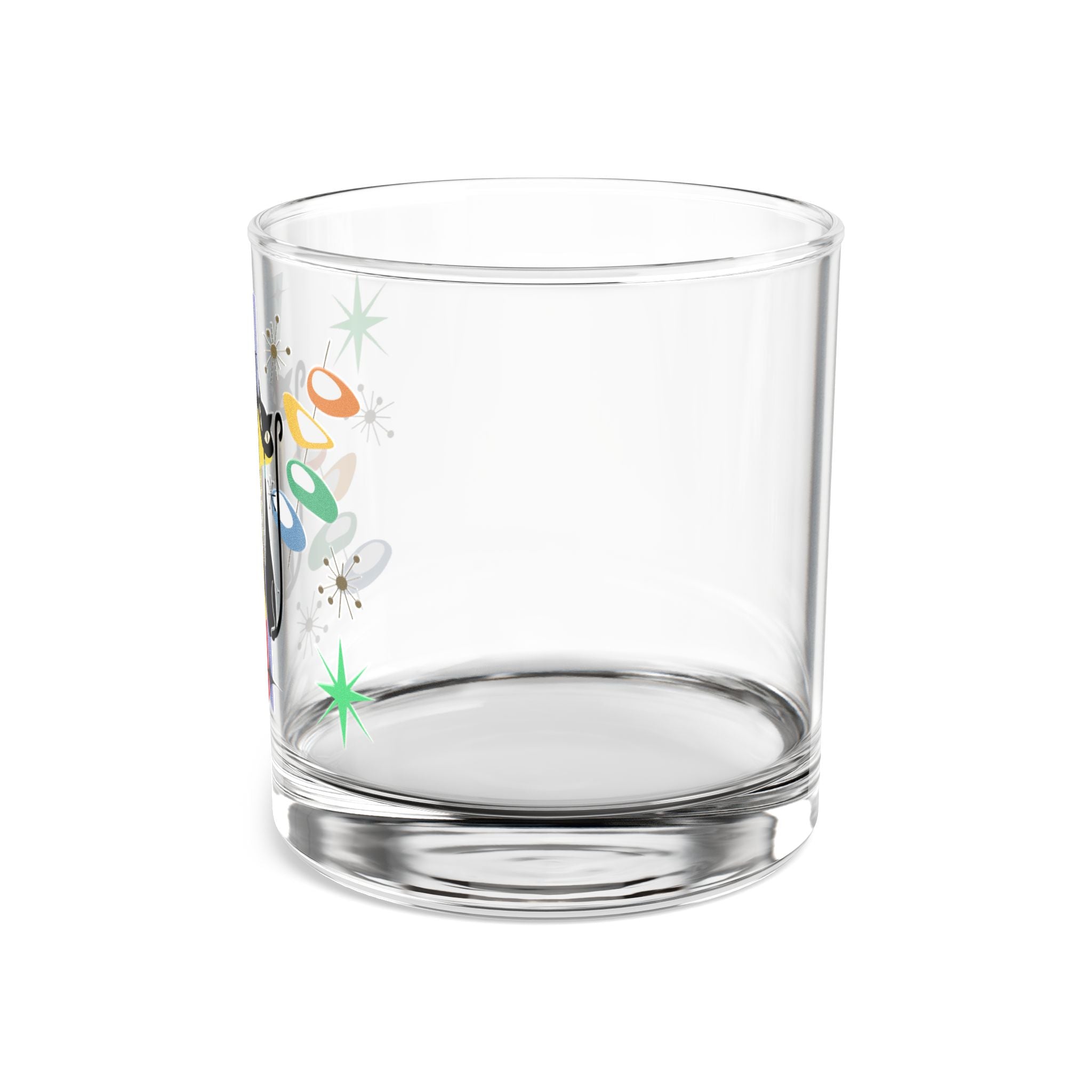 Mid-Century Ornaments 10oz Rocks Glass – Retro Cocktail Glass