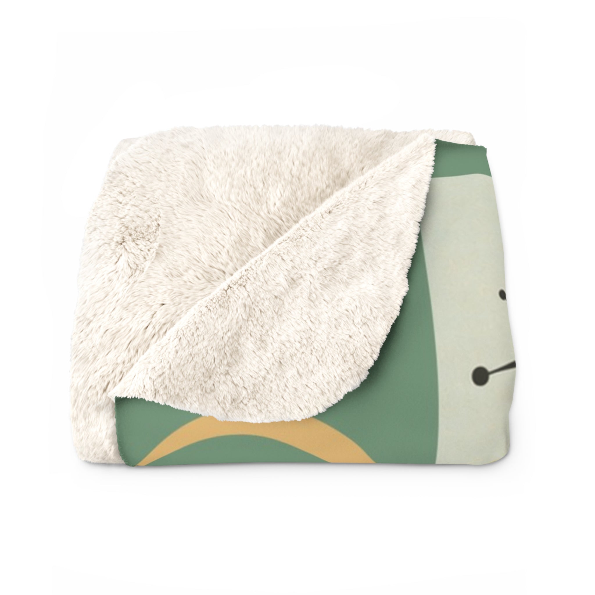 MCM Lake House State of Mind Sherpa Blanket | Retro Dachshund Lake Cabin Art