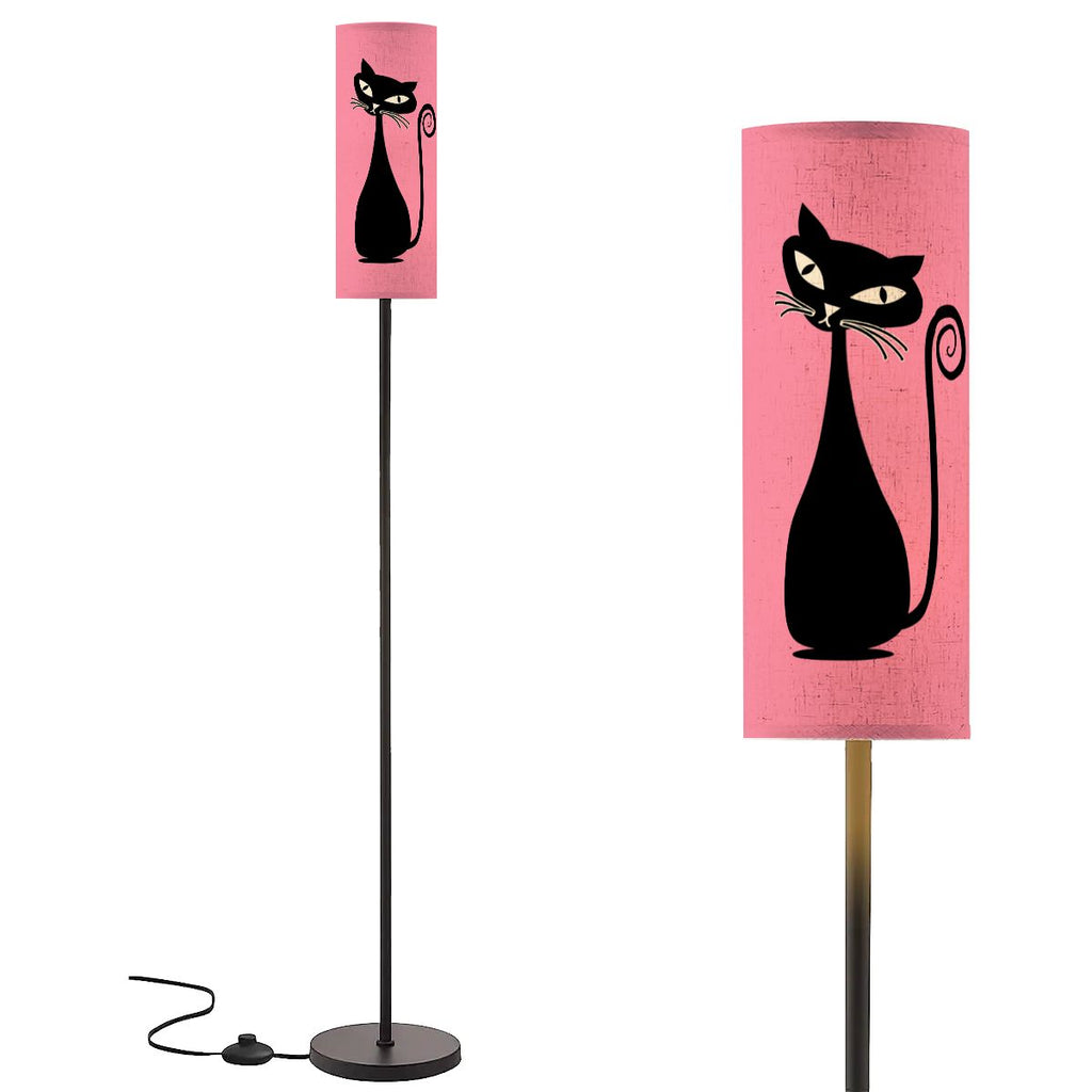 Floor Lamp Modern Standing Lamp (Made in USA) Untitled design Pink Atomic cat lighting