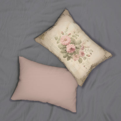 Shabby chic floral vintage flowers  Lumbar Pillow, bedroom living room ,scatter, throw, farmhouse decor, country cottage pillow