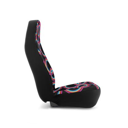 Revive Your Ride: Retro Spiral Circle Colorful Car Seat Covers