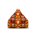 Retro orange and brown Bean Bag Chair COVER, retro home decor, games room, living room bean bag cover