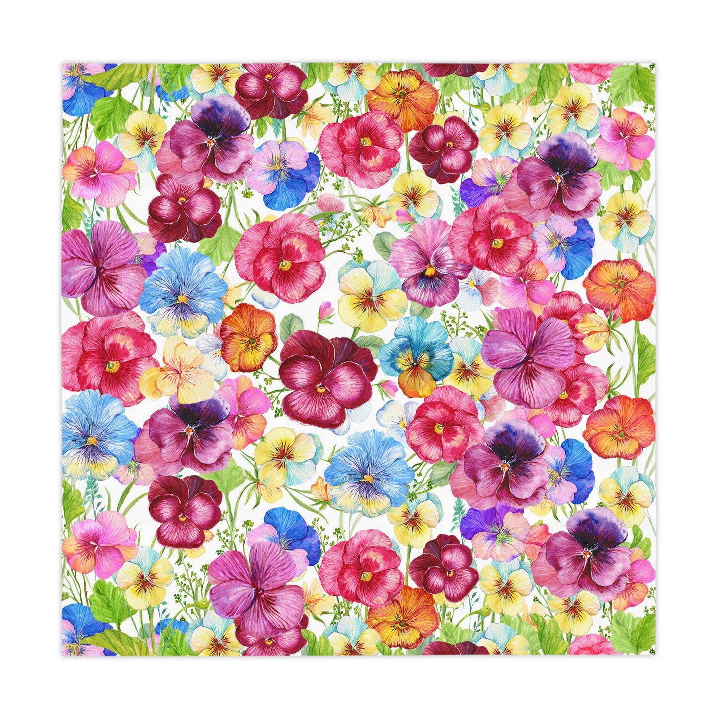 Pansy floral, kitchen dining decor Tablecloth