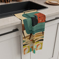 Mid Century Scotty Dog Microfiber Tea Towel | Retro Living Room Illustration