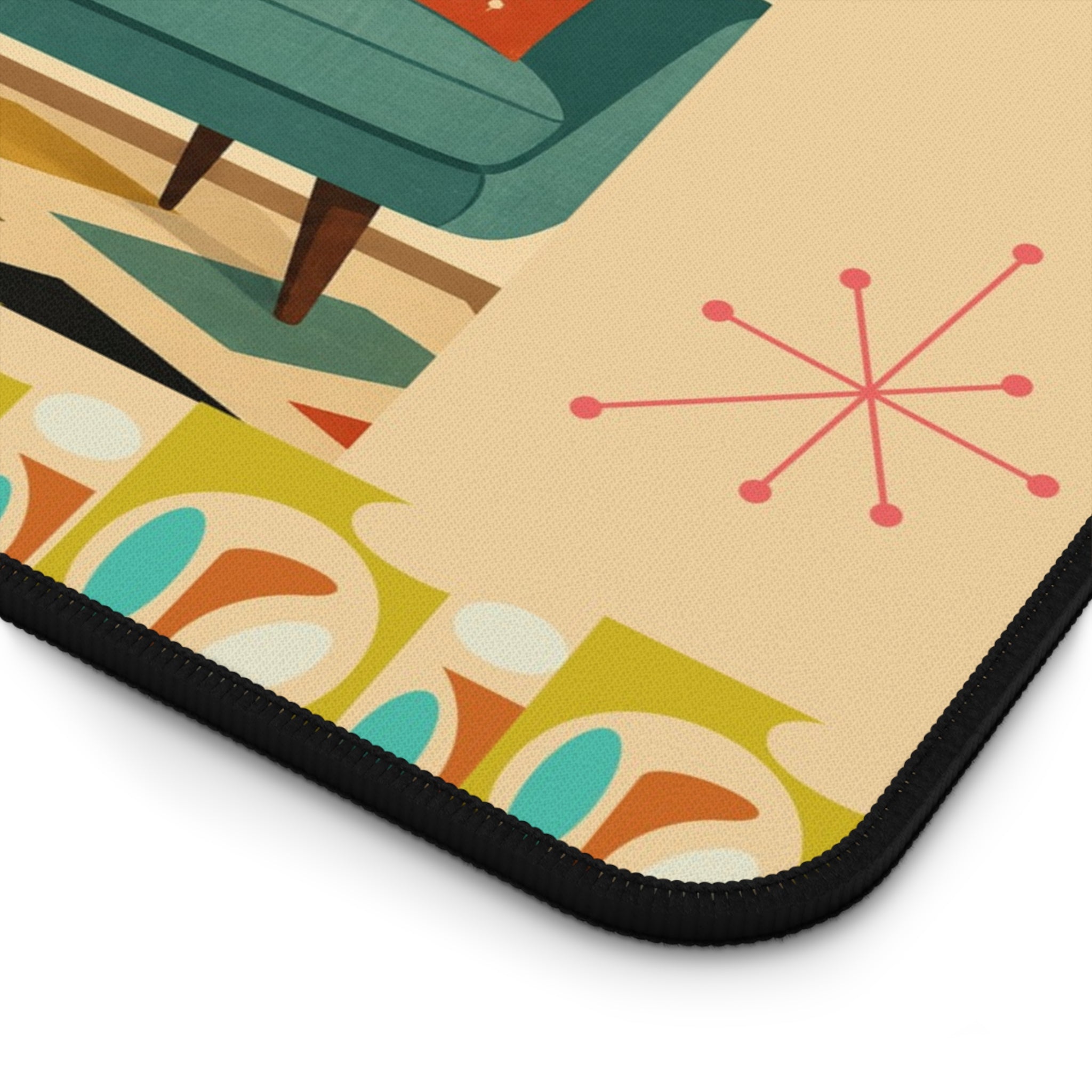 Mid Century Scottish Terrier Desk Mat | Retro Living Room Mouse Pad