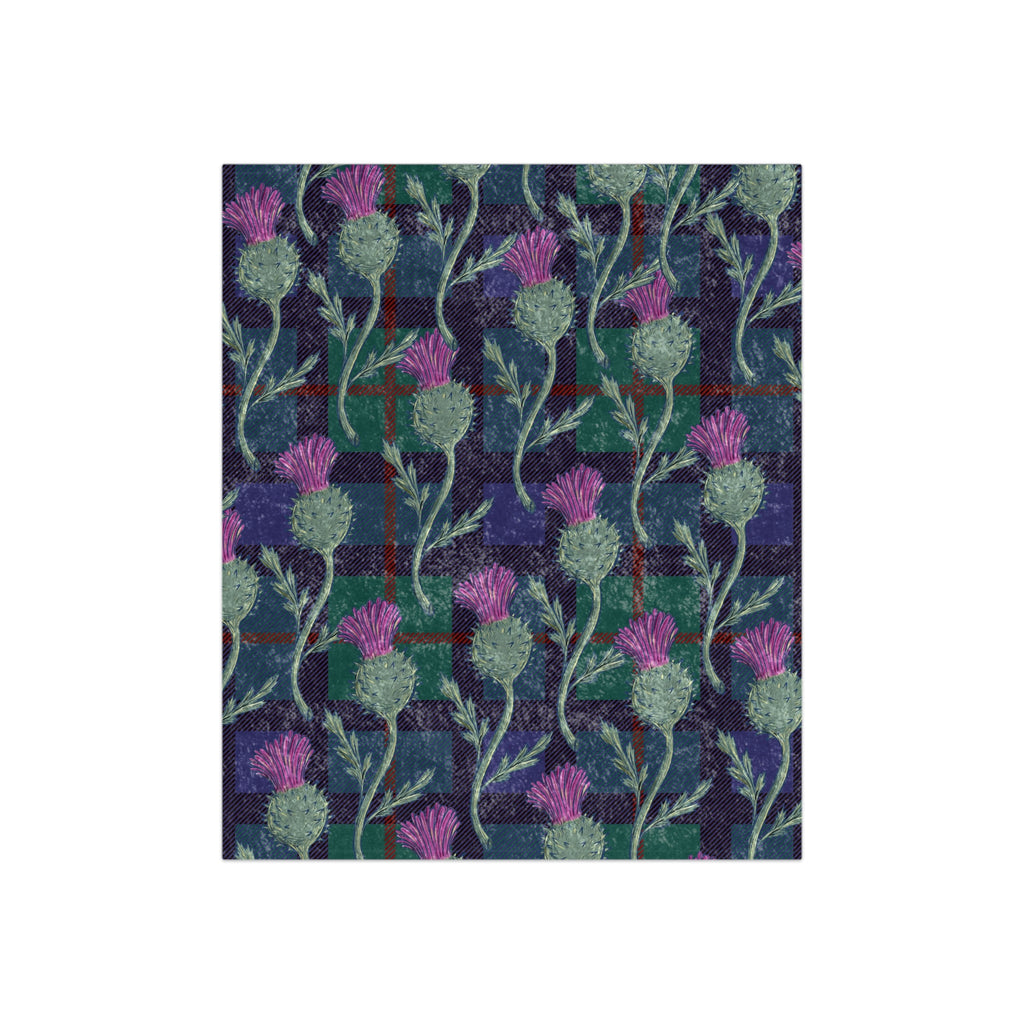 Crushed Velvet Blanket — Plush Thistle Plaid Throw for Cozy Living, Gifts & Home Décor