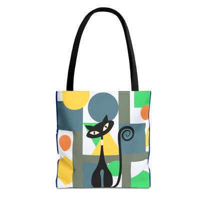 Atomic cat MCM retro Tote Bag, mid century modern, carry bag, beach, shopping tote bag