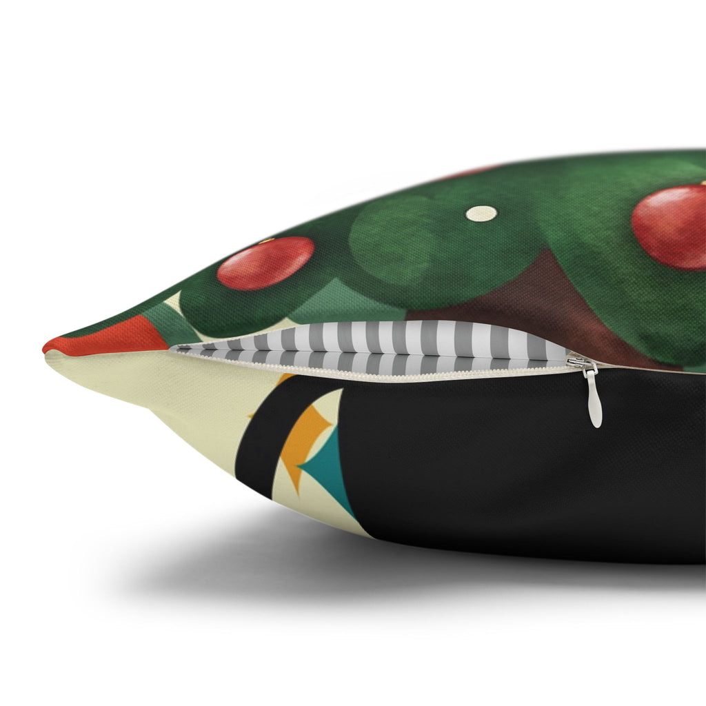 Meow-y & Bright Atomic Cat Christmas Pillowcase