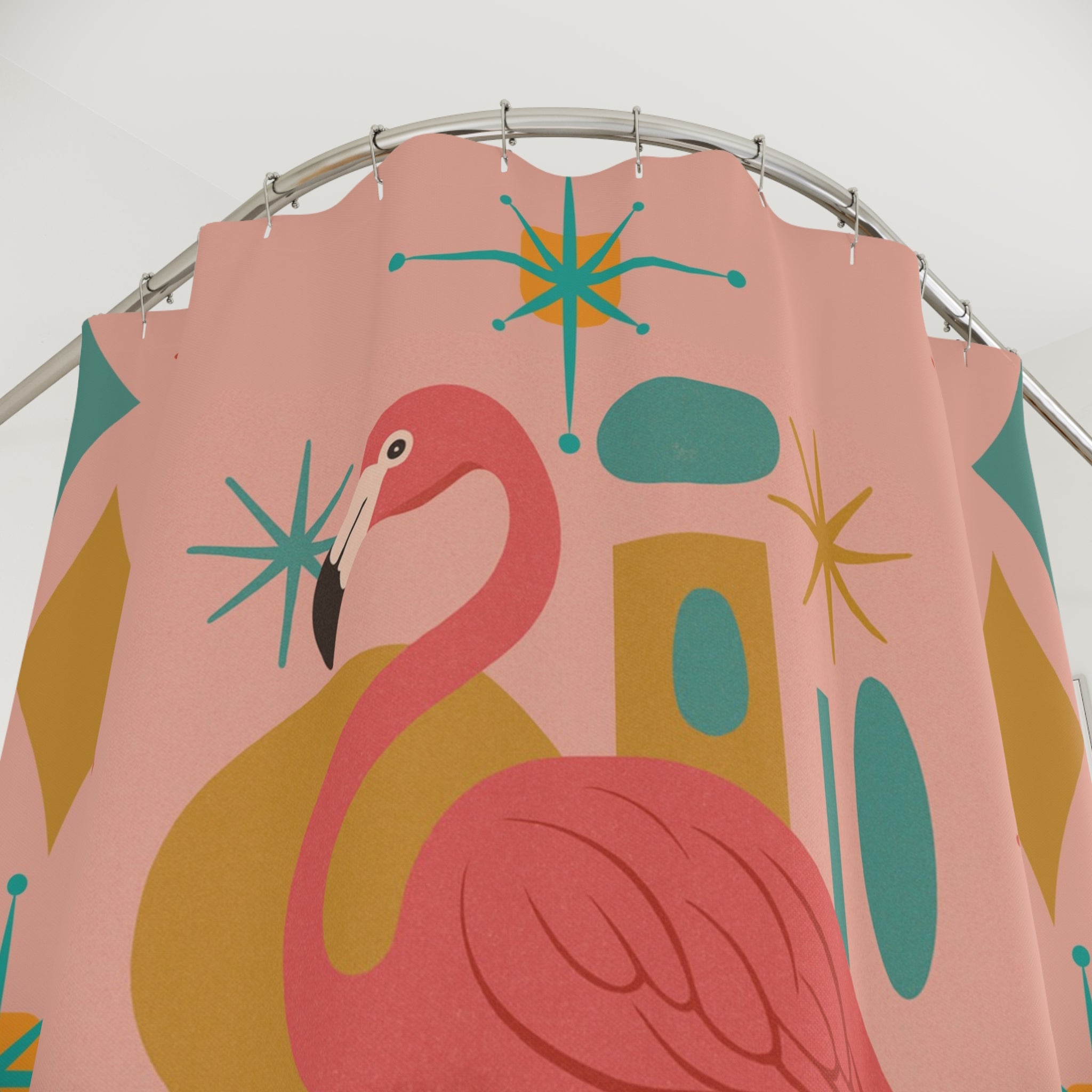 Tropical Flamingo Shower Curtain - Colorful Bathroom Décor, Bohemian Home Accessory, Summer Vibes, Gift for Flamingo Lovers, [...]