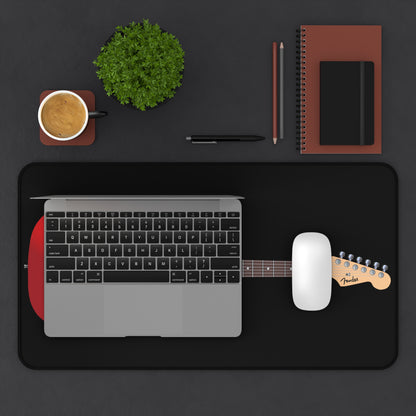 Large mousepad, electric guitar, home office, work from home, gaming, musician Desk Mats