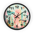 Pink Retro Poodle Wall Clock | Mid Century Atomic City Scene
