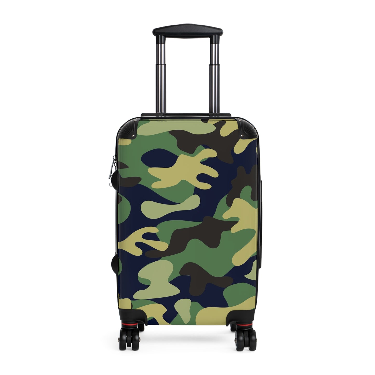 Camo travel Suitcase on wheels with secure lock, carry on luggage, roller case, camouflage, weekend bag, cabin suitcase, hard shell case