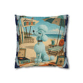 Retro Atomic Beach Poodle Pillowcase -  COVER ONLY - indoor use