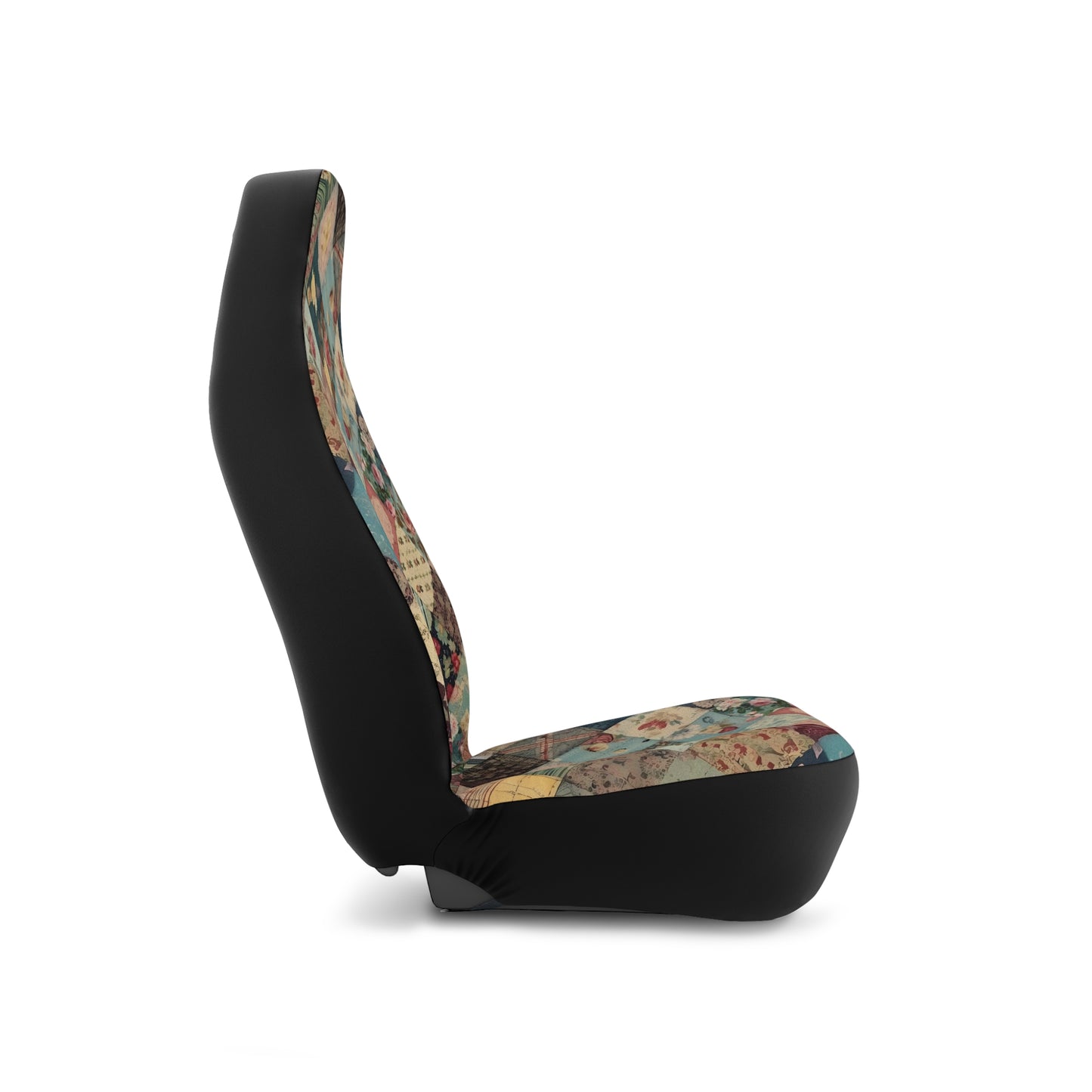 FAUX Vintage Patchwork "LOOK" : Car Seat Covers with a printed Quilted Charm