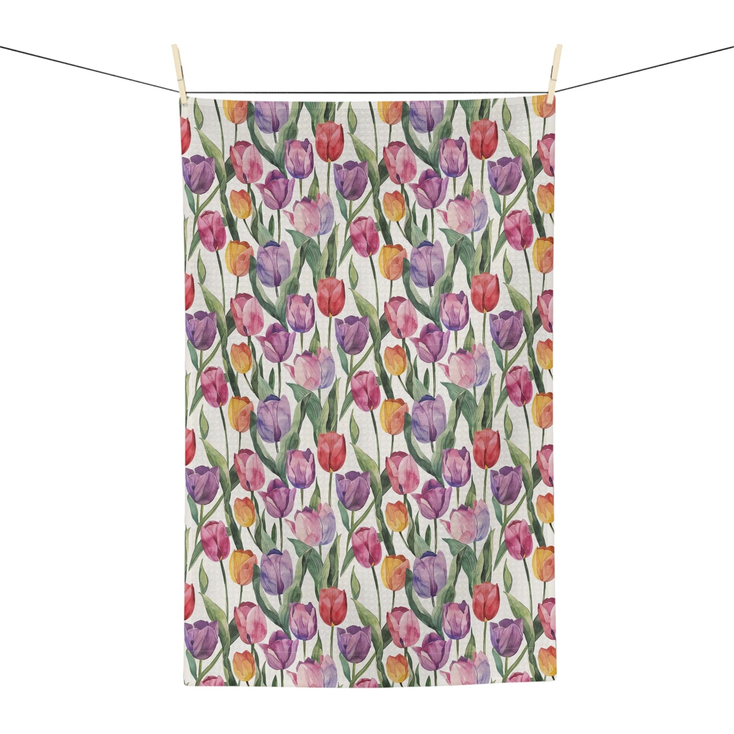 Colorful tulip floral Microfiber Tea Towel, kitchen accessory