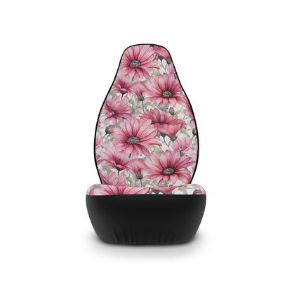 Pink Daisy-Inspired Car Seat Covers for a Delightful Drive