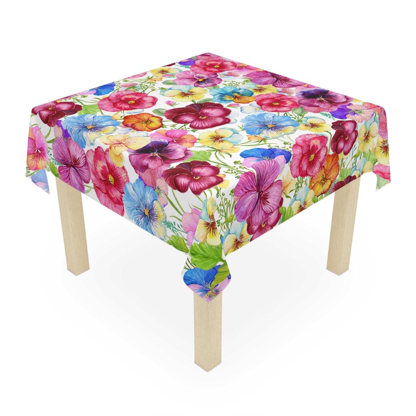 Pansy floral, kitchen dining decor Tablecloth