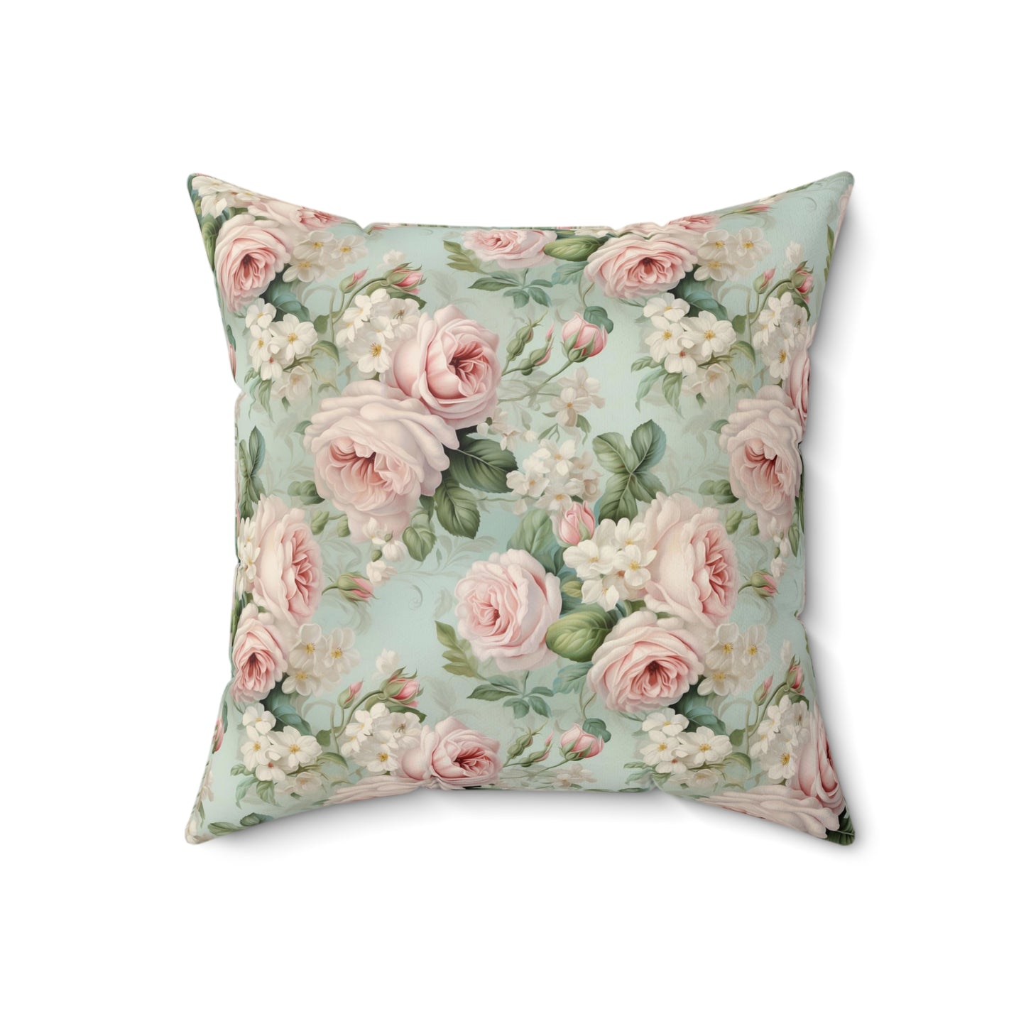 Shabby chic style blush pink roses pillow, floral country cottage, living bedroom flower decor