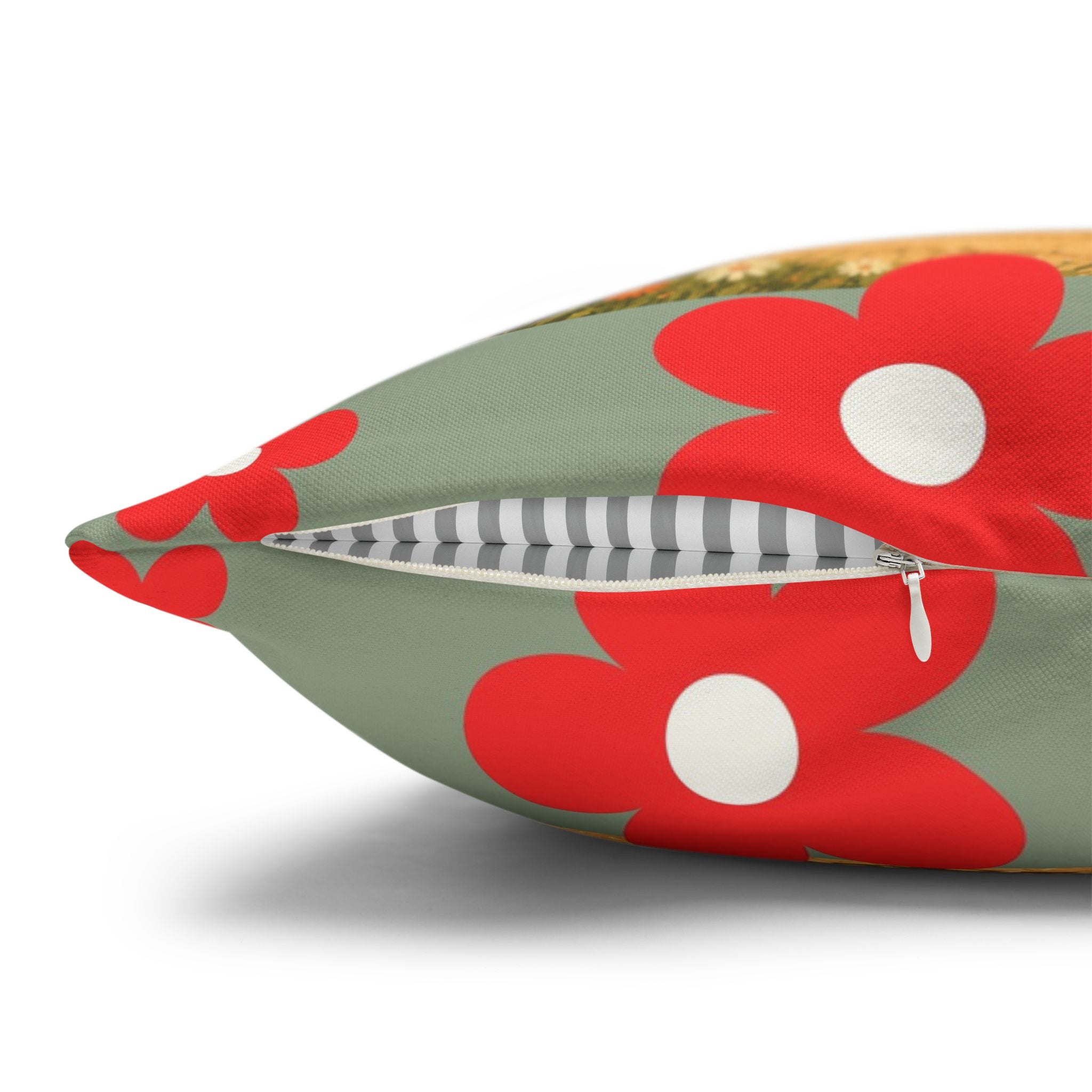 Retro Red Truck with Atomic Black Cats and kittens Pillowcase | MCM Square Pillowcase - COVER ONLY