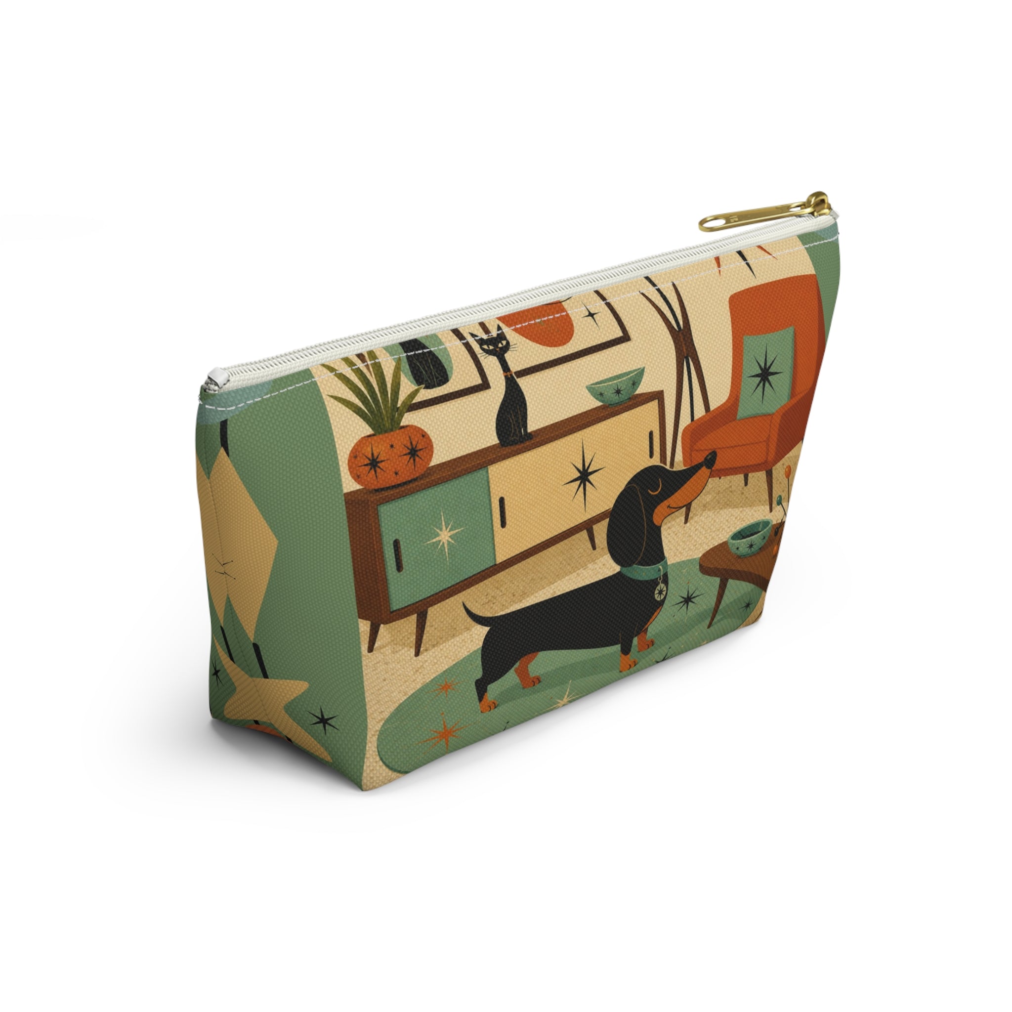 Mid Century Dachshund Accessory Pouch