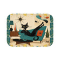 Mid Century Lounge Atomic Cat Bath Mat | Retro Atomic Living Room Design