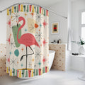 MCM Flamingo Shower Curtain | Retro Bathroom Decor, Summer Vibe, Fun Gift for Bird Lovers, Tropical Home Accent, Unique Bathtub [...]