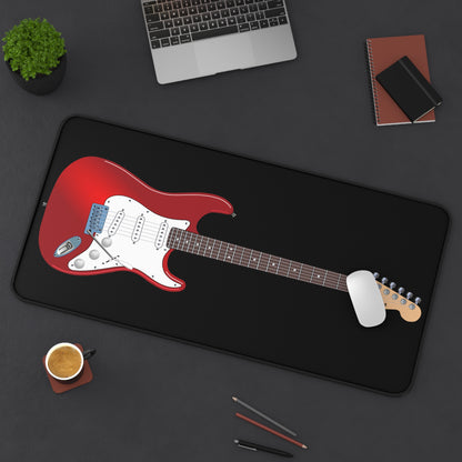 Large mousepad, electric guitar, home office, work from home, gaming, musician Desk Mats