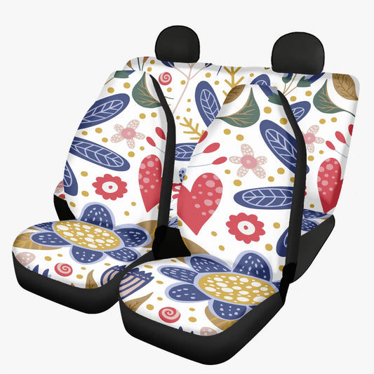 Boho floral Microfiber Car Seat Covers - 3Pcs, auto seat covers, flower lover, new car gift