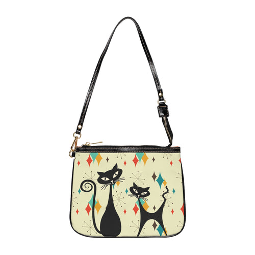 Atomic Cat small shoulder bag, Mid Century Modern Franciscan Diamond Starburst Handbag, Retro Shoulder Bag