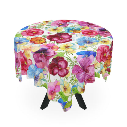 Pansy floral, kitchen dining decor Tablecloth