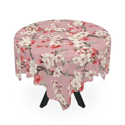 Blossoming Beauty: Pink Cherry Blossom dining room decor Tablecloth