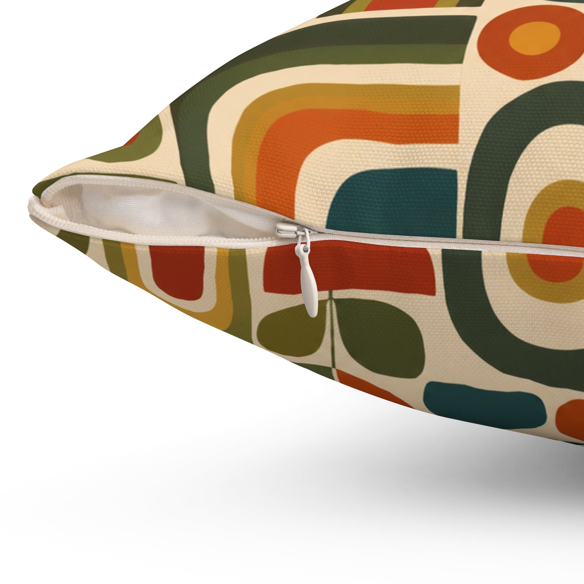 Retro Geometric Abstract Pattern Pillow | Mid Century Modern Throw Pillow