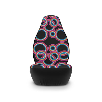 Revive Your Ride: Retro Spiral Circle Colorful Car Seat Covers