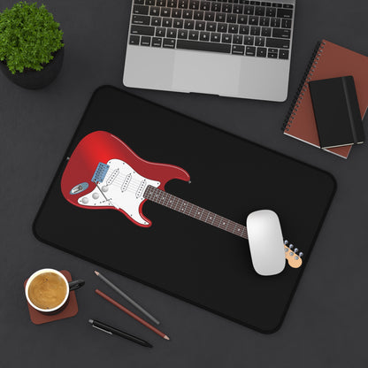 Large mousepad, electric guitar, home office, work from home, gaming, musician Desk Mats