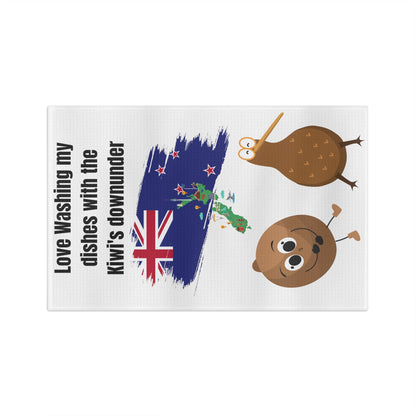 New Zealand Kiwi Microfiber Tea Towel, NZ kitchen towel, souvenir towel, fun tea towel