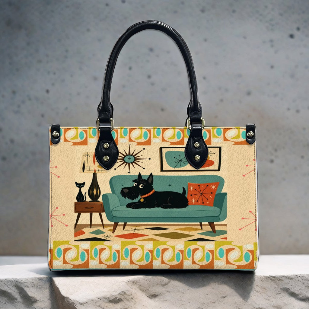 PU Leather Tote Bag Scottish Terrier MCM purse handbag