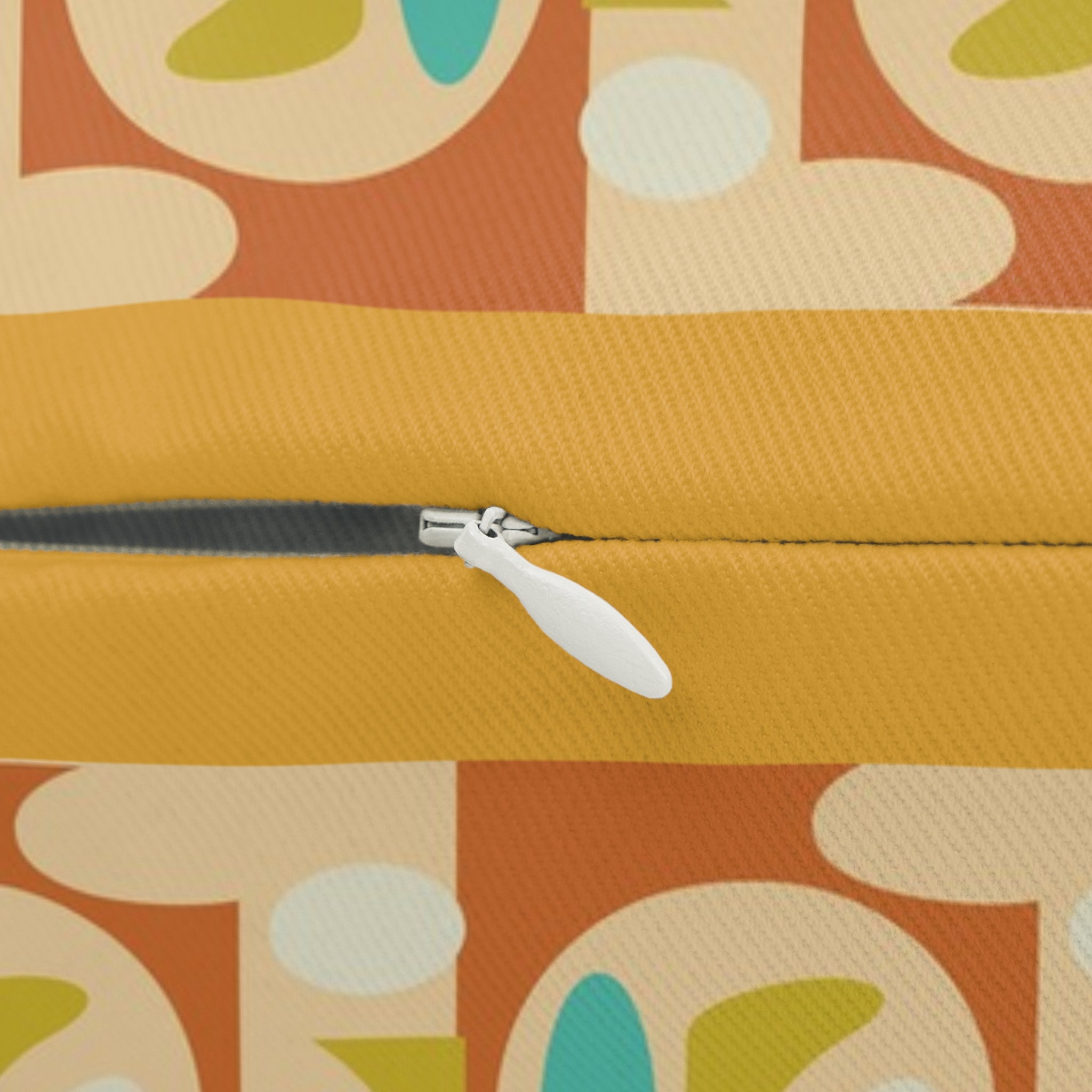 Mid Century Scotty Dog on Teal Sofa Lumbar Pillow | Retro Atomic Living Room