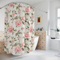 Pink floral vintage rose shabby chic style Shower Curtain, bathtub, stall shower curtain