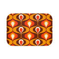 Retro Orange and brown 60s 70s inspired Bath Mat, retro bathroom decor