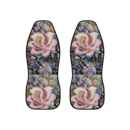 Spring flowers tapestry FAUX "LOOK", vintage style design, vehicle Car Seat Covers