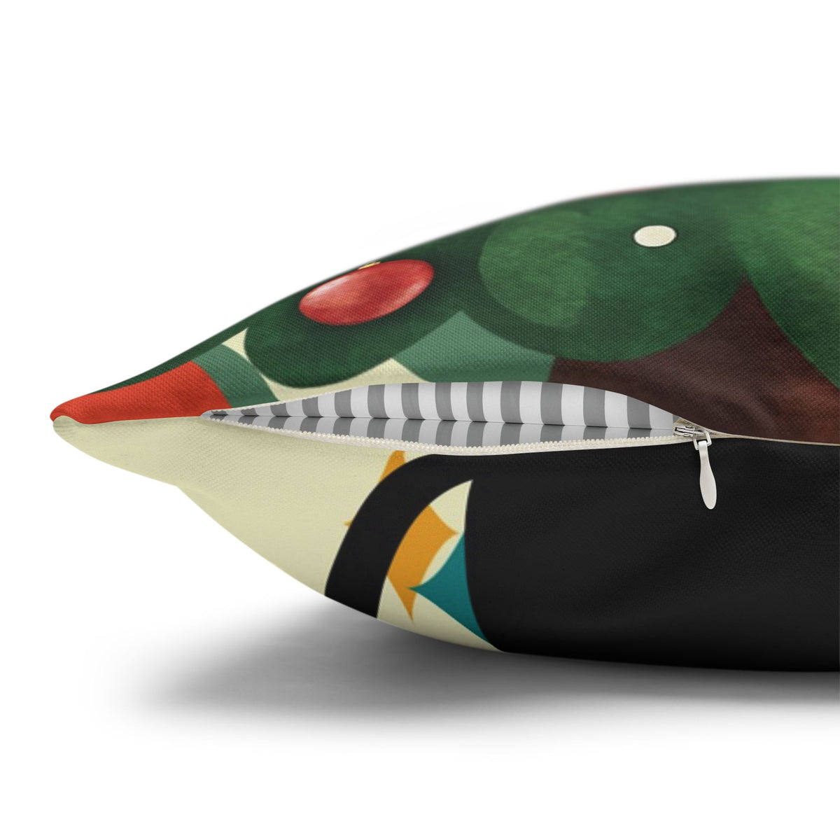 Meow-y & Bright Atomic Cat Christmas Pillowcase