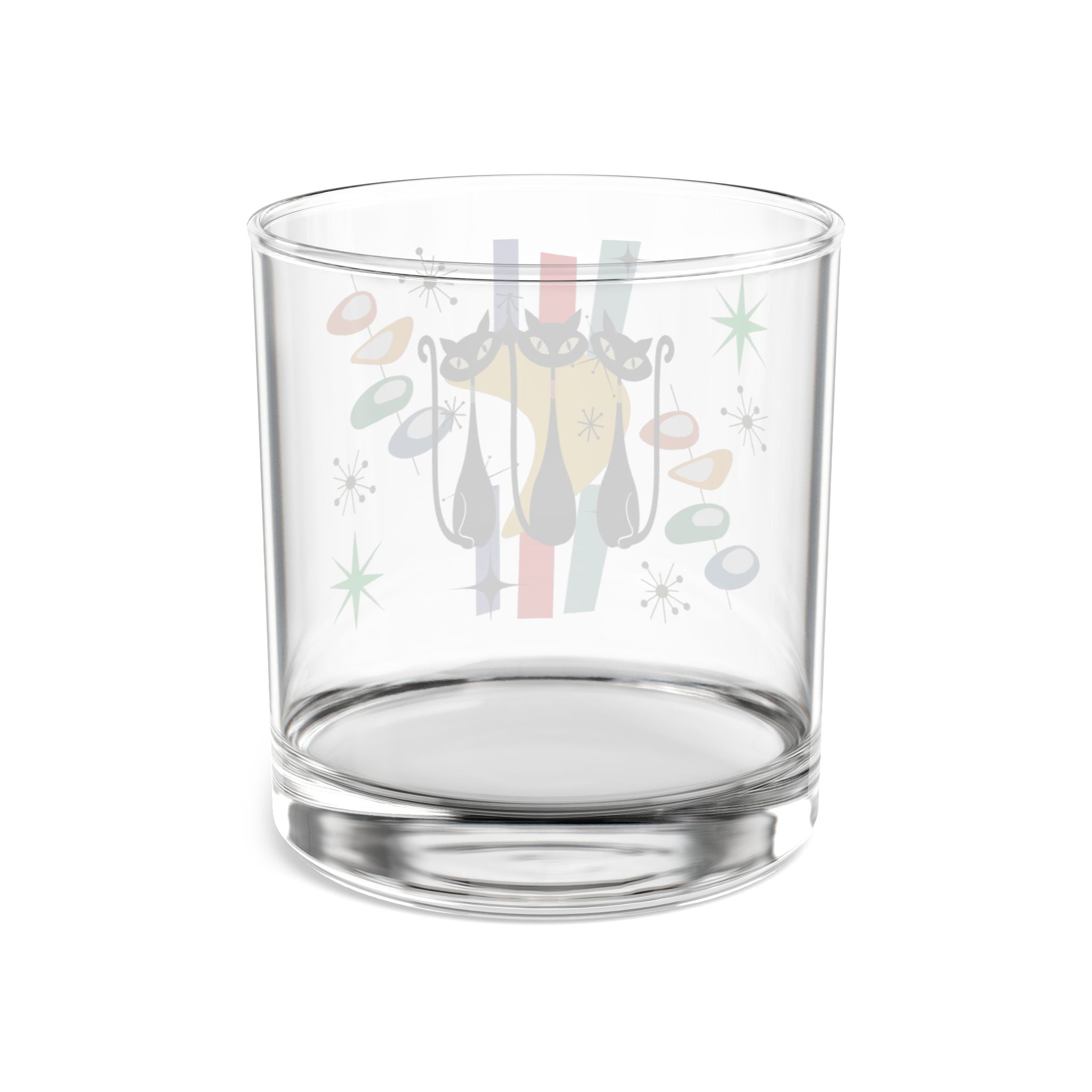 Mid-Century Ornaments 10oz Rocks Glass – Retro Cocktail Glass